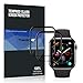 【Upgraded Version】【Full Glue Coverage】 Apple Watch Series 4 44mm Screen Protector, TopACE 9H Hardness Full Coverage Bubble Free Tempered Glass 0.3mm Film for Apple Watch Series 4 44mm (Black)
