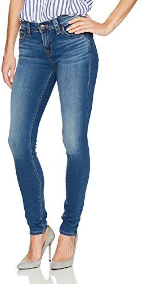 True Religion Women's Jennie Mid Rise Curvy Fit Skinny Leg Jean, nu  Authentic Indigo, 26 at Amazon Women's Jeans store