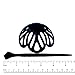 Parcelona French Radial Celluloid Chignon Hair Slide Pin Thru 3.5