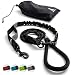SparklyPets Heavy Duty Rope Bungee Leash for Large and Medium Dogs with Anti-Pull for Shock Absorption - No Slip Reflective Leash for Outside (Black)