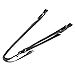 Yibuy Adjustable Accordion Shoulder Strap Set PU leather Black Set of 2