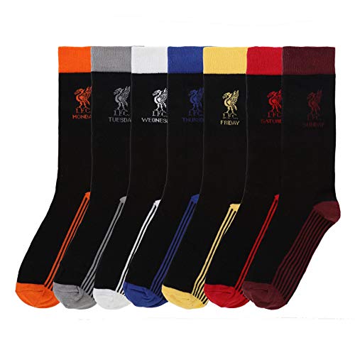 Liverpool FC Mens 7 -Pack Day Of The Week Socks LFC Official