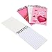 Juvale 24 Pack Mini Spiral Heart Notebook, Valentines Notepads for Kids Classroom Party Favors, Goodie Bag and Basket Stuffer, Bulk Valentine Paper Pad for Writing (3 x 5 Inches)