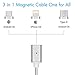 3 in 1 3ft High Speed Charging Magnetic Cable Nylon For Android Or Apple Product lightning type c micro usb