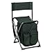 PORTAL Lightweight Backrest Stool Compact Folding Chair Portable Storage Seat with Cooler Bag and Shoulder Straps for Fishing, Camping, Hiking, Supports 250 lbsthumb 1