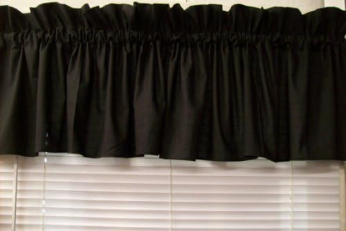 Amazon Com Black Valance 86 Wide X 15 Long 3 Rod Pocket
