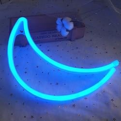 Nordstylee Neon Moon Light Signs,Led Moon Night