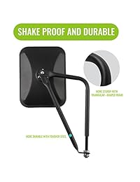 Seven Sparta   Espejos retrovisores para Jeep Wrangler TJ, JK, LJ, 1 par de espejos de liberación rápida, color negro, 2 unidades