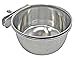 Bonka Bird Toys 800121 Stainless Steel 10 oz Cage Coop Clamp Bolt Cup Bird Dog Food Water Bowl Parrot Feeder Dish Rabbit Holder Birds Seed Dishes Feeding Supplies clamp Dispenserthumb 2