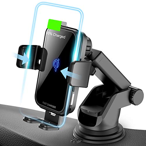 Arlrich Wireless Car Charger 10W Qi Fast Charging Auto-Clamping Car Air Vent Mount Office Phone Desk Phone Stand Holder Charging Pad Compatible iPhone 11 Pro Max Xs Xr X 8 Plus Samsung Galaxy Note 10