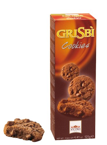 Печенье grisbi cookies chocolate, с кусочками шоколада, 125г, Италия, ш/к 90130 (8033102690130)