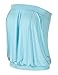 Yesfashion Women Pleated Tube Top Strapless Tunic Shirt Light Blue M