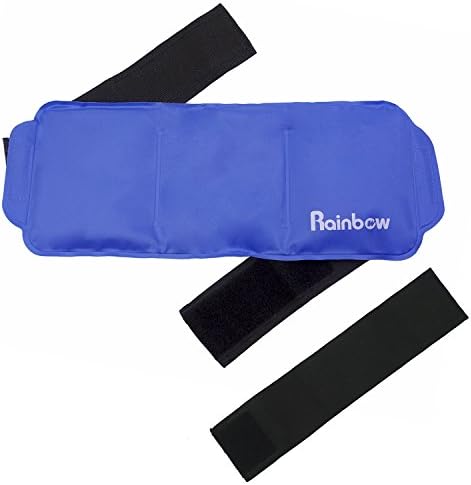 Ice Pack Flexible for Hot & Cold Therapy,Blue Reusable Gel Pack for Injuries adjustable long Cold ice Pack for Shoulder Back Waist Neck Ankle knee Hip muscle 14.9" X 6"