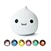 Kids Night Light EMDMAK Silicone Night Lamp Battery Operated with 7-Color Mood Light, Sensitive Tap Control for Baby Kids Adults (White) (Light A)
