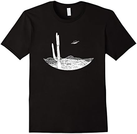 Mens UFO T-Shirt Large Black