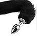YiZYiF Stainless Steel Faux Fox Tail Funny Sex Toy Adult Romance Games Blackthumb 1
