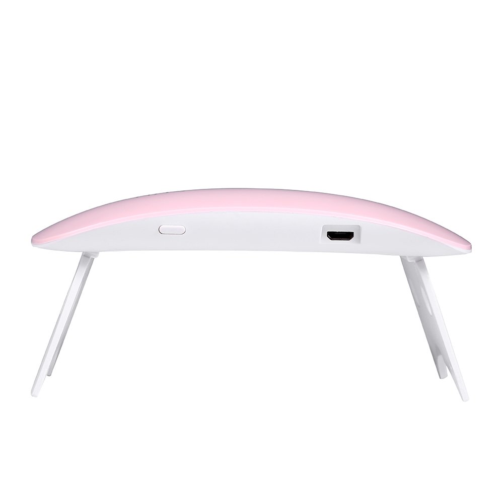 Wandisy Nail Dryer, 6W UV LED Nail Lamp, Led Nail Lamp for Gel Polish Curing, Portable Manicure Tool, USB Charge (Pink)
