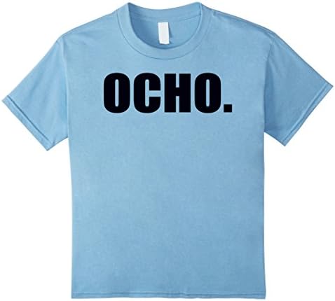 Kids 8th Birthday Shirt - Ocho Anos - Camisa de 8 Cumpleanos 10 Baby Blue