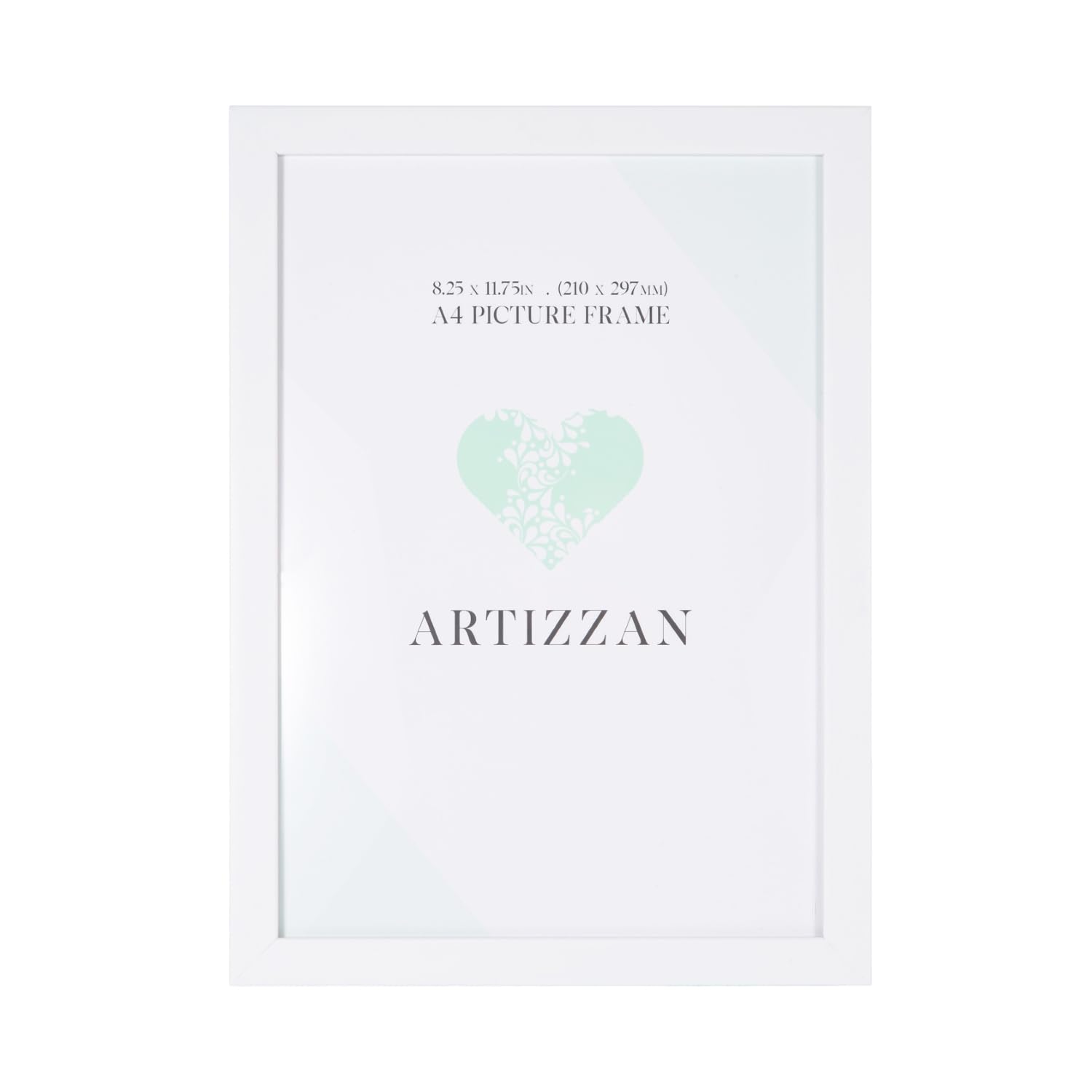 Happy Homewares Modern and Chic Mat White Wood Effect A4 Certificate Frame for Wall Hanging or Free Standing Table | 21cm x 30cm