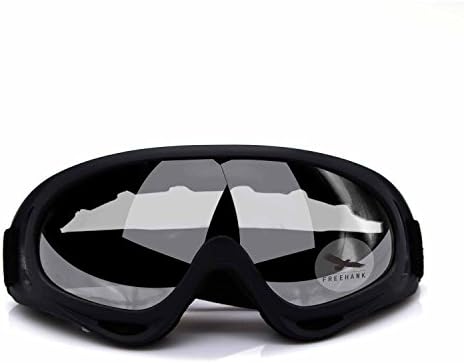 Ski Goggles, Snow Goggles Skate Glasses Wind Resistance UV Protective Combat Goggles Cycling Goggles for Adult Outdoor Activities Skiing, Snowboarding, Cycling in Clear