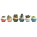 Sun-E Ceramic Succulent Plant Pot Flowing Glaze Black&White Base Serial Set Cactus Plant Pot Flower Pot Container Planter with Hole(6 in Set) 2.75 Inch