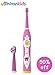 OJV Professional Kids Electric Sonic Rechargeable Toothbrush with 2 Dental Care Modes 4 Songs and 2 Replaceable Brush Heads (Pink-Sonic Toothbrush)
