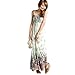 ETOSELL Womens Chiffon Boho Beach Maxi Dress Sleeveless Pleated Strap Sundress
