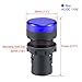 uxcell 2Pcs Blue Indicator Light AC/DC 110V, 22mm Panel Mount, for Electrical Control Panel, HVAC, DIY Projects