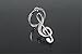 Fashion Cool Musical Note Key Ring Keyfob Keyring Music Symbol Keychain Gift New
