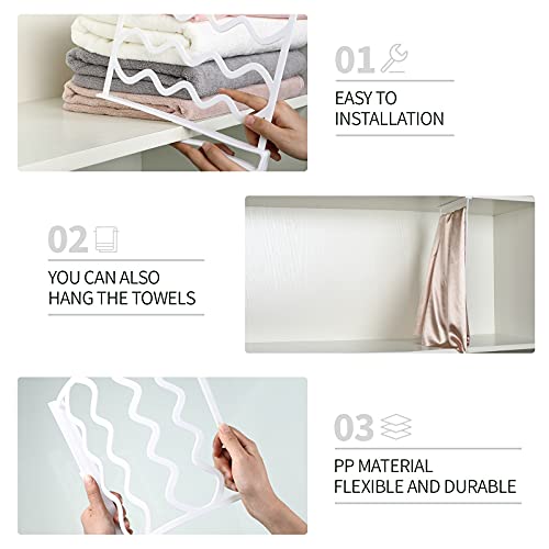 Jetec 16 Pieces Plastic Shelf Dividers Closet Divider Shelf Separator