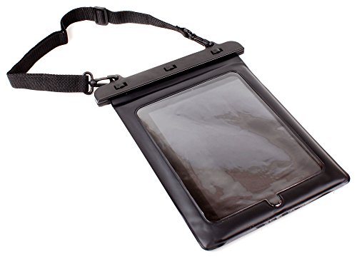 Black Transparent Water Resistant Secure Tablet Slide-In Carry Bag For Barnes & Noble NOOK HD Tablet 8GB Snow (BNTV400-8GB-WHT) - by DURAGADGET