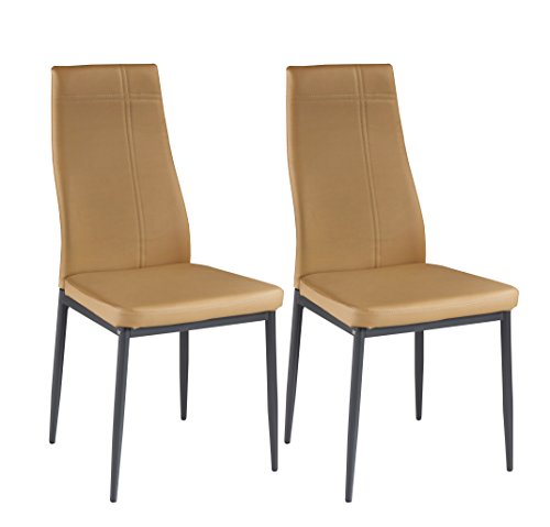 Kings Brand Furniture Dining Room Kitchen Side Chairs (Set of 2), Light
Brown, Light Brown