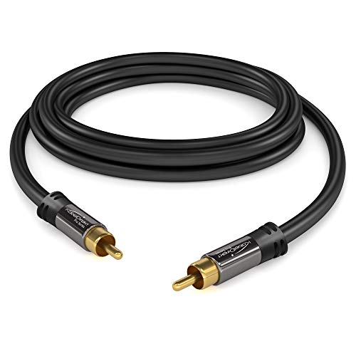KabelDirekt 10ft long RCA/phono subwoofer lead cable, 1 to 1 RCA