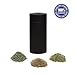 HIDE Stash Jar - Airtight Smell Proof Durable Multi-Use Portable Metal Herb Jar Container. Waterproof Aluminum Screw-top Lid Lock (Pack of 1, Black)