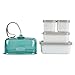Rubbermaid Fasten + Go Sandwich Kit, Sea Foam Green, 4-Piece Set
