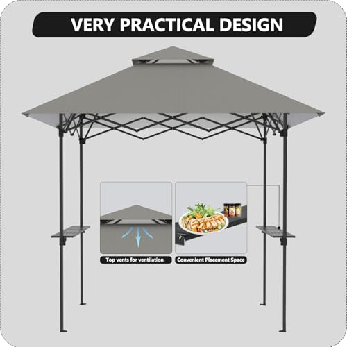 Turtle Life 8x5 Grill Gazebo Review: Portable Pop-Up BBQ Canopy with Shelves image 22