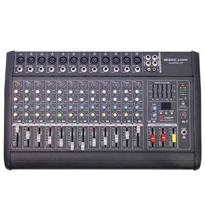 UPC 847861010874, Seismic Audio - LandSlide-12P - 12 Channel DSP Professional Powered Mixer - Power