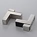 KES Solid Metal Adjustable Glass Shelf Brackets Wall Mount 2 Pcs or One Pair Brushed Finish, HSB301A-2-P2