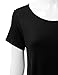 JJ Perfection Women's Short Sleeve Loose Fit Swing Tunic Top T-Shirt BLACK 3XL