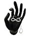 NYFASHION101 R5er Silver-Tone Infinity Charm Celebrity Fan 3mm Link Chain Necklace, 18