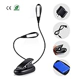 Ledgle LED Book Light Rechargeable Extra-Bright 8 LEDs, Easy Clip On Reading Light, 5 Brightness Settings, Soft Padded Clamp, USB Cable & UL Certified CE Charger. Perfect for Night Readers
