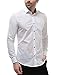 Bentibo Mens White Long Sleeve Button Front Cotton Casual Dress Shirt Classic Fit L