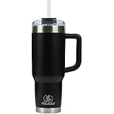Pelican Porter XP40M01100 40 oz. Double Wall Stainless Steel Travel Tumbler, Black