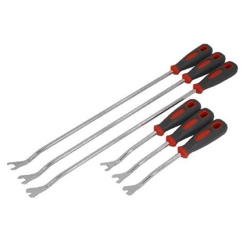 neilsen CT2370 Door Panel and Trim Removal Tool Set - Red (6-Piece)