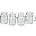 Lily’s Home Mini Mason Jar Shot Glasses With Handles, Just Like the Real Deal Except Smaller, A Funny Gift and Conversation Piece at BBQs and Parties, Clear (3.25