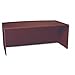 basyx Products - basyx - BL Laminate Series Bow Front Desk Shell, 72w x 42w x 29h, Mahogany - Sold As 1 Each - Non-handed shell can be arranged for either left- or right-handed configurations. - Durable 1amp;quot; thick tops covered with abrasion- and stain-resistant laminate. - Grommets provide cable management. - Modesty panel for privacy. - Use alone or combine with additional pieces to create an amp;quot;Lamp;quot; or amp;quot;Uamp;quot; workstation.
