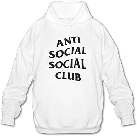Anti Social Social Club Hoodie Custom Cotton Long Sleeve Boys Fashion Tees Short Sleeve Top White L