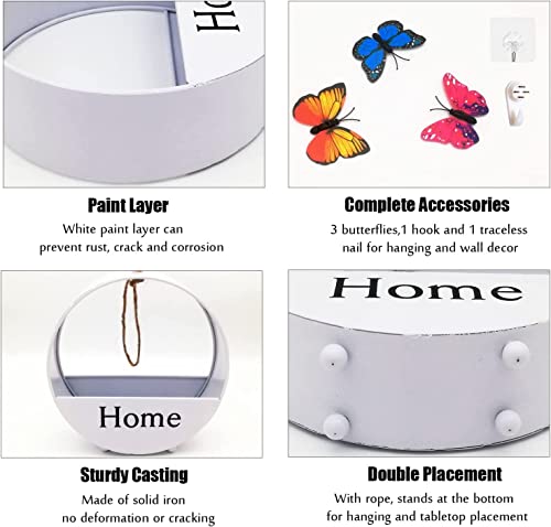 Gosyfeti Rustic Artificial Flowers Wall Decor, Hanging Wall Decor for Flower, Silk Roses in Basket for Home Indoor Outdoor, Plants Flower Basket Garden Yard, Wedding Decor Porch