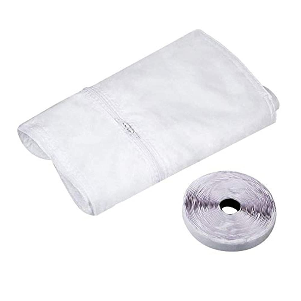 HEYABAE Air Conditioner Window Seal 400cm, Window Seal for Portable Air Conditioner and Tumble Dryer, Air Exchange Guards With Zip & Hook Tape Works with Every Mobile Air-Conditioning Unit