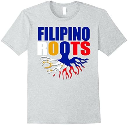 Mens Storecastle: Filipino Roots Philippines Flag Gift T-Shirt 3XL Heather Grey